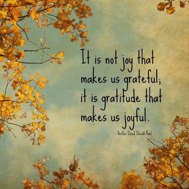 gratitude and joy